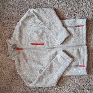 The North Face Kids Gray Jacket with Red Accents